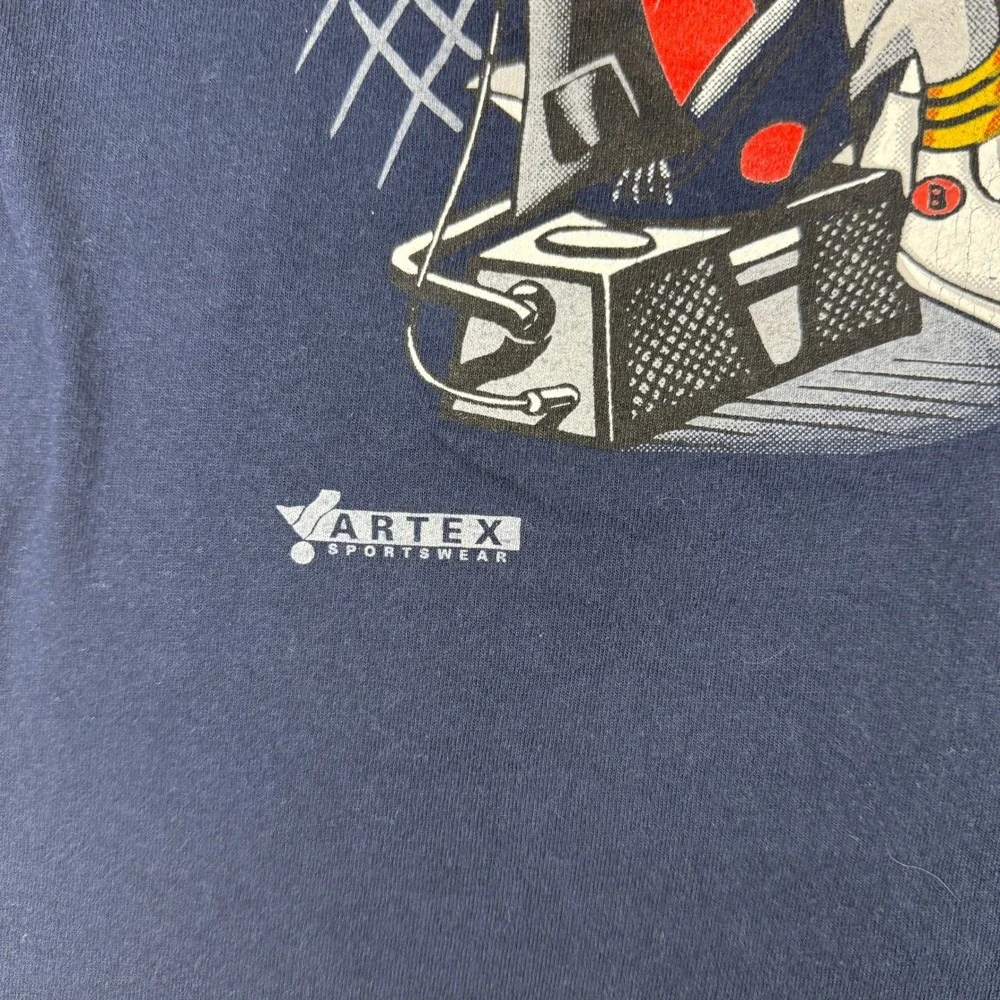 Vintage 1993 Looney Tunes‎ Artex T-Shirt Navy Blue Hip Hop Bugs Bunny Daffy Duck
